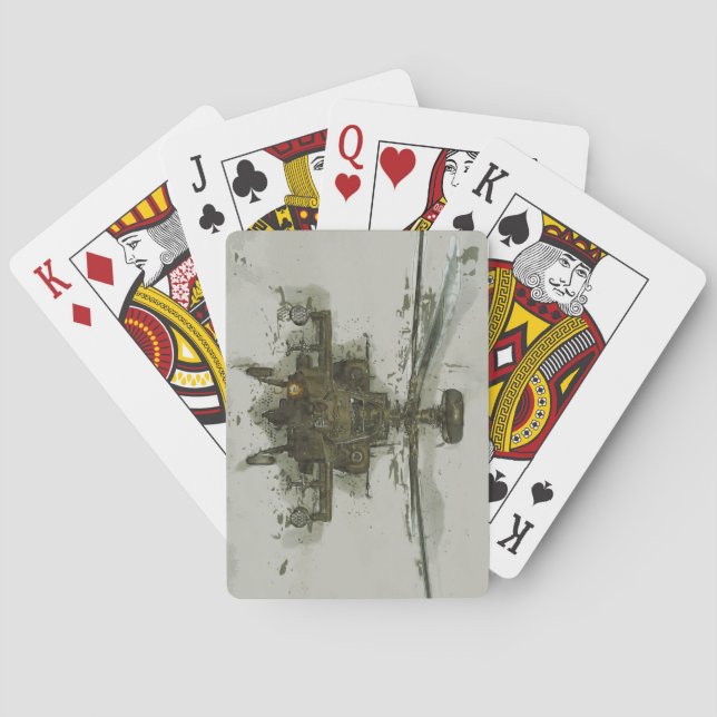Apache Attack Helicopter Poker Cards (Back)