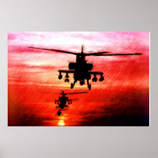 Apache Helicopter Posters | Zazzle