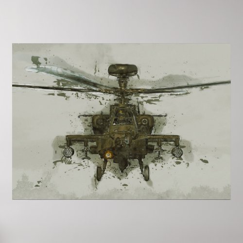 Apache Attack Helicopter Poster