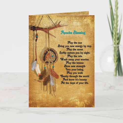 Apache Blessing congratulations greeting card
