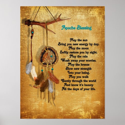Apache Blessing dreamcatcher poster