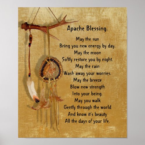 Apache Blessing dreamcatcher Poster