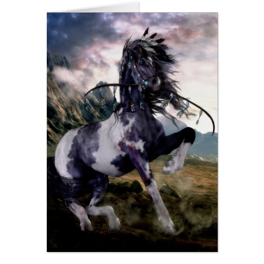 Apache Blue Painted Horse Cards (Front)