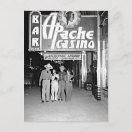Apache Casino &amp; Bar Vintage Las Vegas Photo Postcard