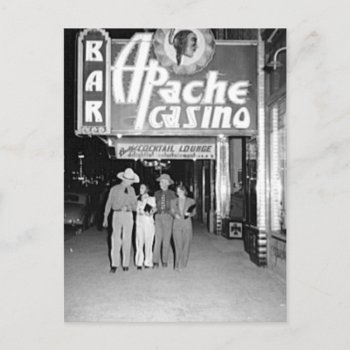 Apache Casino & Bar Vintage Las Vegas Photo Postcard by fotoshoppe at Zazzle