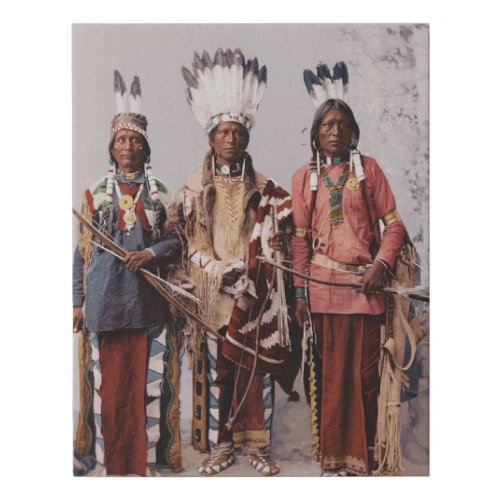 Apache Chiefs Garfield Ouche Te Foya 1899 Faux Canvas Print