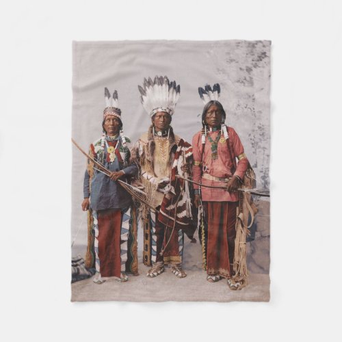 Apache Chiefs Garfield Ouche Te Foya 1899 Fleece Blanket