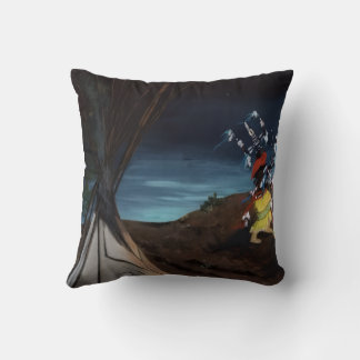 Apache Dancers Throw Pillow