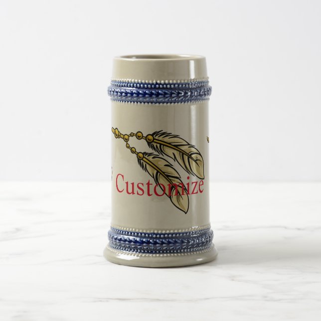 Apache Feathers Thunder_Cove Beer Stein (Center)