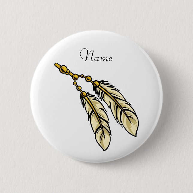 Apache Feathers Thunder_Cove  Button (Front)