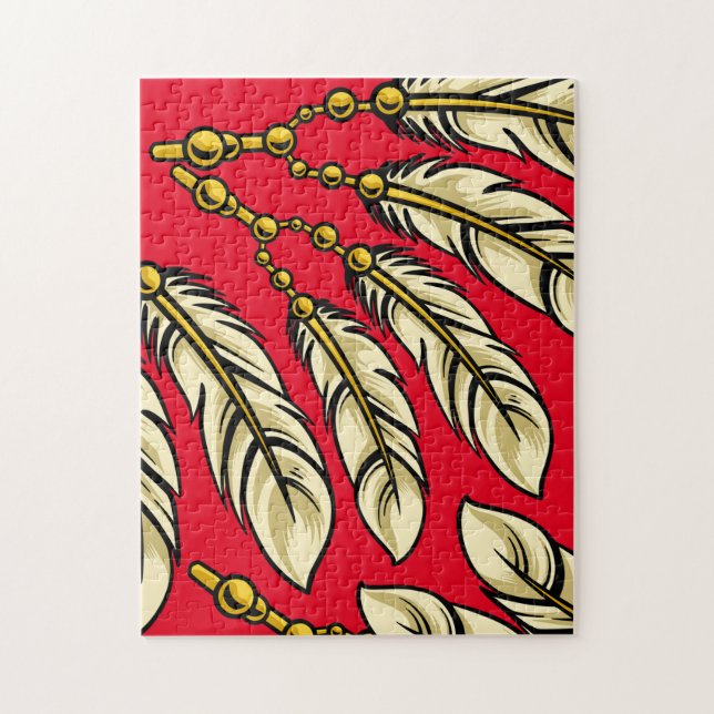 Apache Feathers Thunder_Cove Jigsaw Puzzle (Vertical)