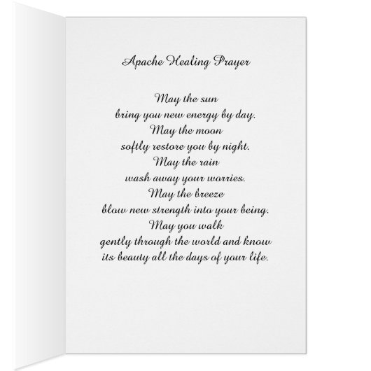 Apache Healing Prayer Medicine Mandala Card (Inside (Right))