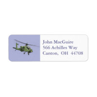 Apache Helicopter address label