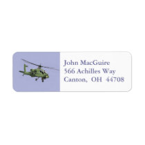 Apache Helicopter address label Apache Helicopter address label