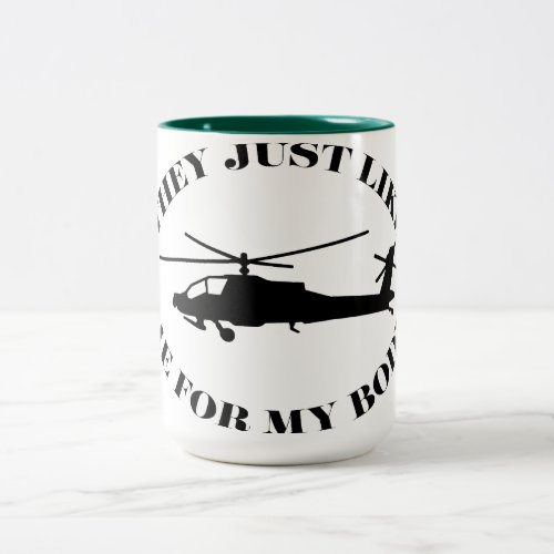 Apache Helicopter funny mug