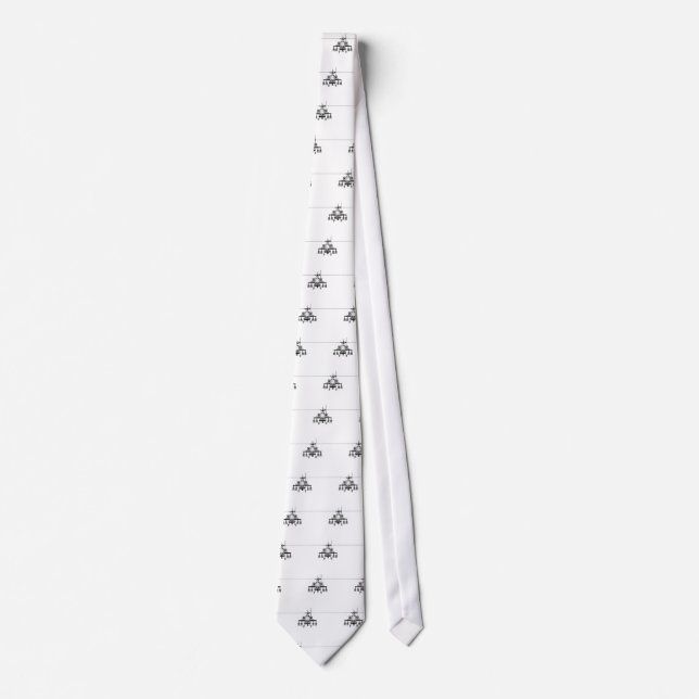 Apache Helicopter - Head-On Neck Tie (Front)
