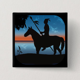 Apache Hunter Pinback Button