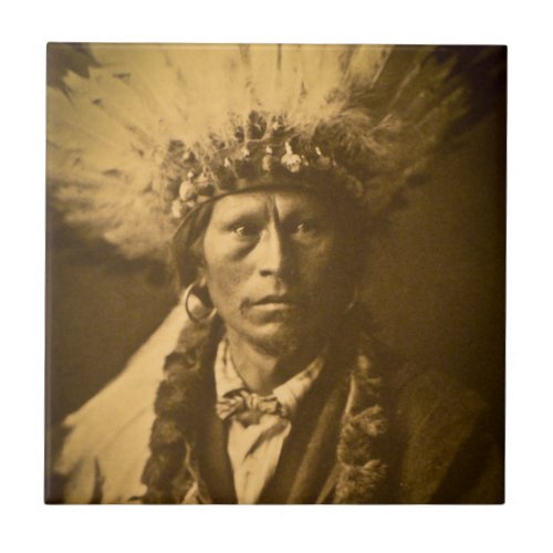 Apache Indian Chief Garfield Jicarilla Vintage Tile