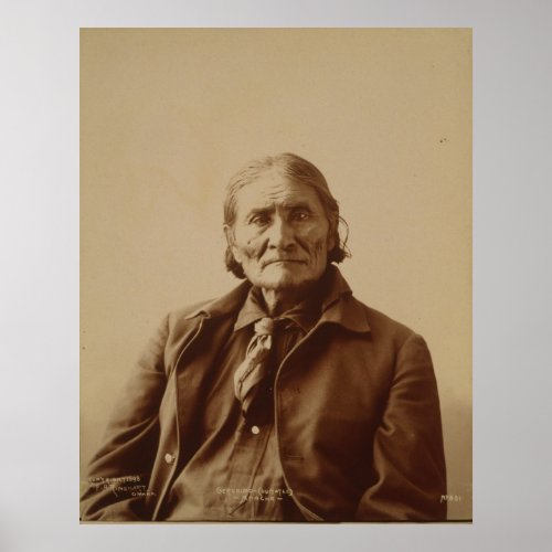Apache Indian Leader Geronimo by Adolph F Muhr Poster