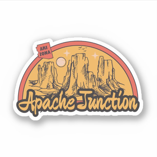 Apache Junction, Arizona  Sticker (Front)