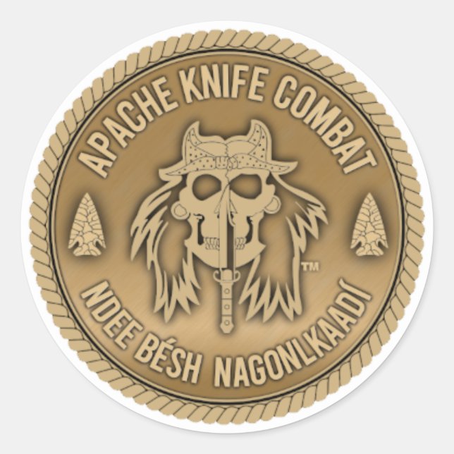 Apache Knife Combat Classic Round Sticker (Front)