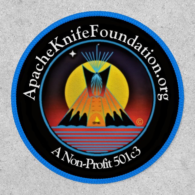 Apache Knife Foundation Classic Round Sticker Patch (Front)