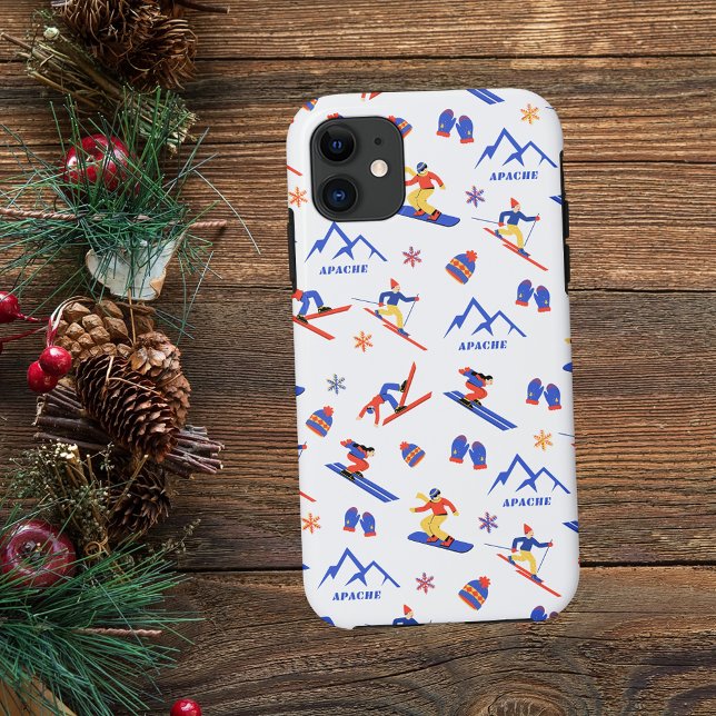 Apache New Mexico Mountain Ski Snowboard Pattern Case-Mate iPhone Case (Creator Uploaded)