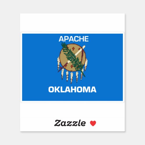Apache Oklahoma Flag Sticker