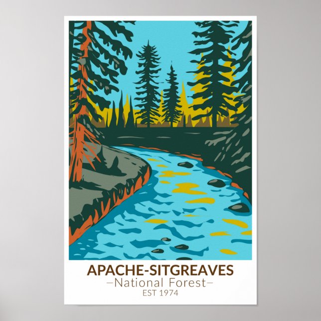 Apache Sitgreaves National Forest Vintage Poster (Front)