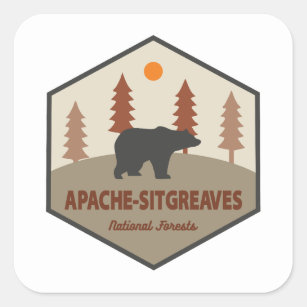 Apache-Sitgreaves National Forests Arizona Bear Square Sticker