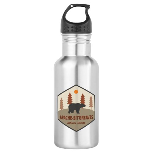 Apache_Sitgreaves National Forests Arizona Bear Stainless Steel Water Bottle