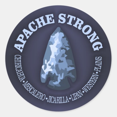 Apache Strong Classic Round Sticker