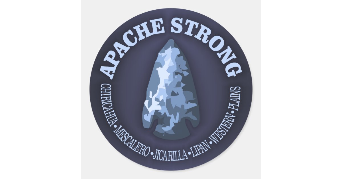 Apache Strong Classic Round Sticker | Zazzle