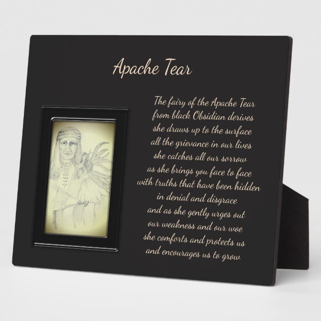 Apache Tear Crystal Fairy Plaque (Side)