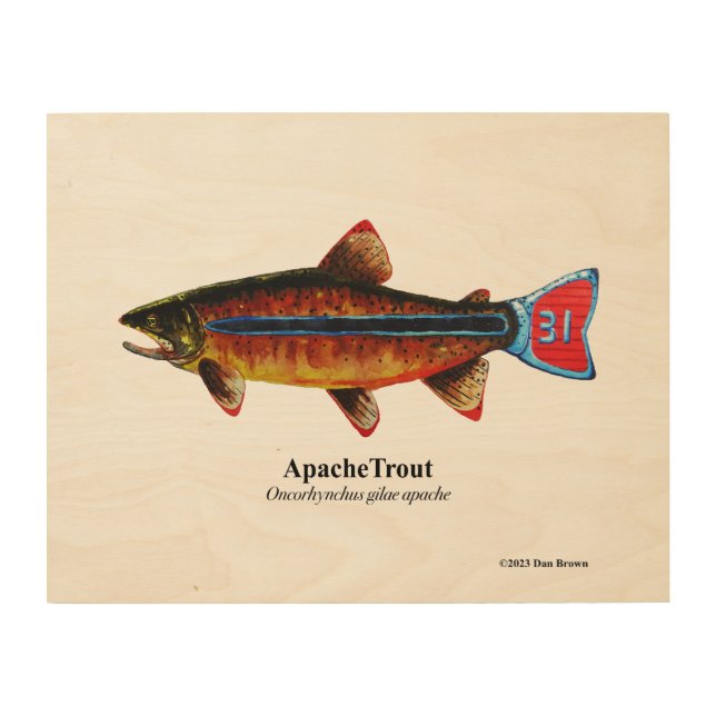 Apache Trout;  Wood Wall Art (Front)