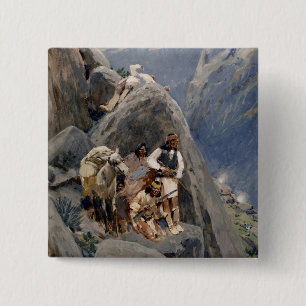 Apache Warriors: Ambush on American Cavalry Button