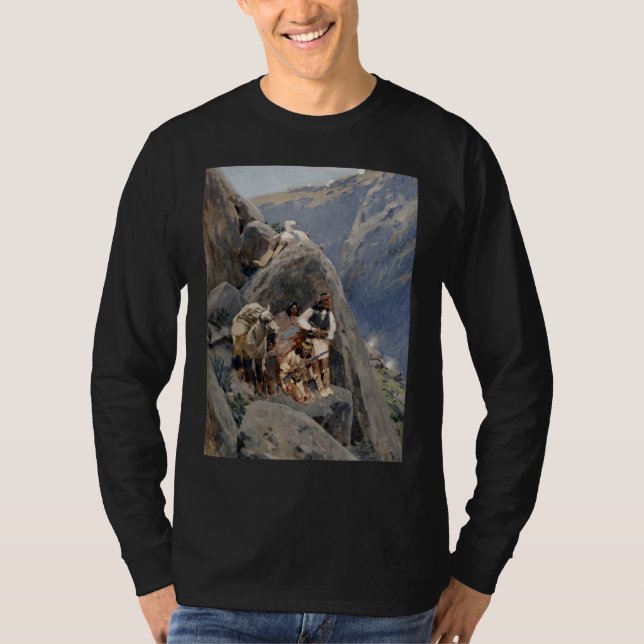 Apache Warriors: Ambush on American Cavalry T-Shirt (Front)