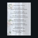 Apache Wedding Blessing 10x14 Personalized Acrylic Print<br><div class="desc">This beautiful apache wedding blessing, which begins with "now you shall feel no rain ... ", is made into a 10" x 14" acrylic wall art piece, with the background as an original photograph of vintage lace from an antique wedding dress. There is sample text on the bottom to allow...</div>