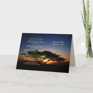 Apache Wedding Blessing Acacia Tree Sunrise Card