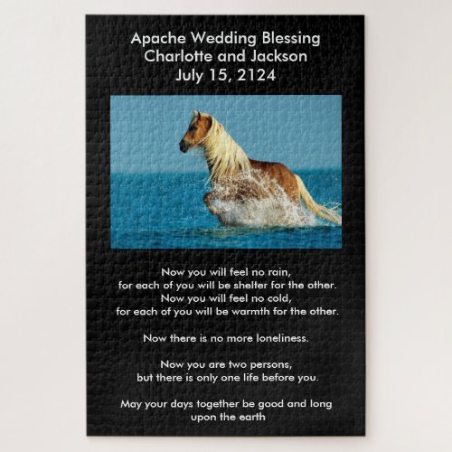 Apache Wedding Blessing Arabian thoroughbred horse Jigsaw Puzzle