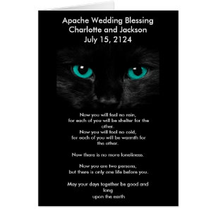 Apache Wedding Blessing Black Cat Cards