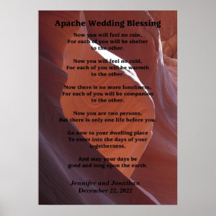 Apache Wedding Blessing Canyon Photo 20x28 Matte Poster