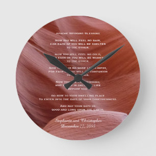 Apache Wedding Blessing Canyon Photo Clock Custom