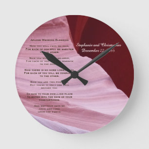 Apache Wedding Blessing Canyon Round or Square Round Clock