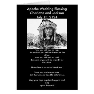 Apache Wedding Blessing Cheif Cards