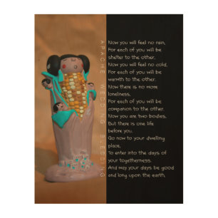 Apache Wedding Blessing Corn Maiden WWA Wood Wall Art