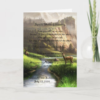 Apache Wedding Blessing Deer Card