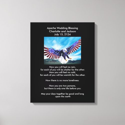 Apache Wedding Blessing Eagle 3 Canvas Print