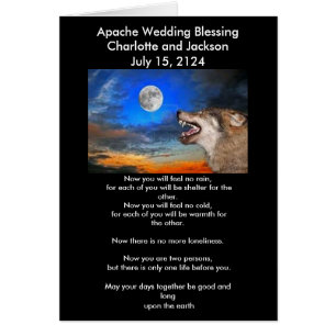 Apache Wedding Blessing Grey Wolf Cards