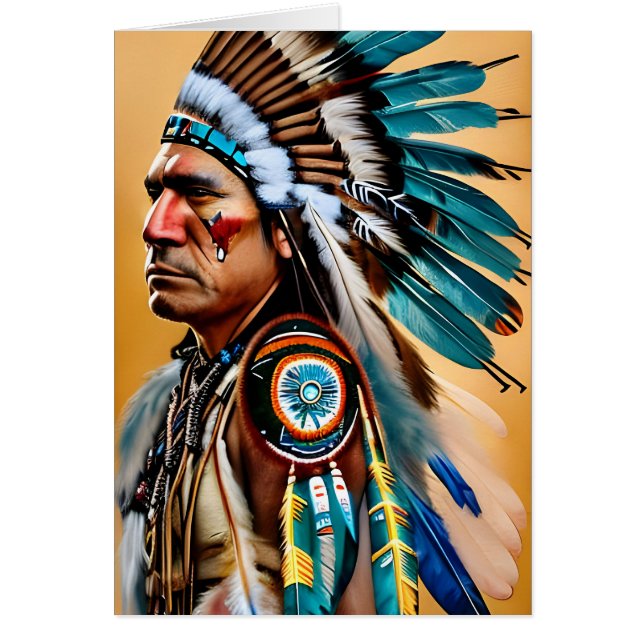 Apache Wedding Blessing  Indian Chief Cards (Front)